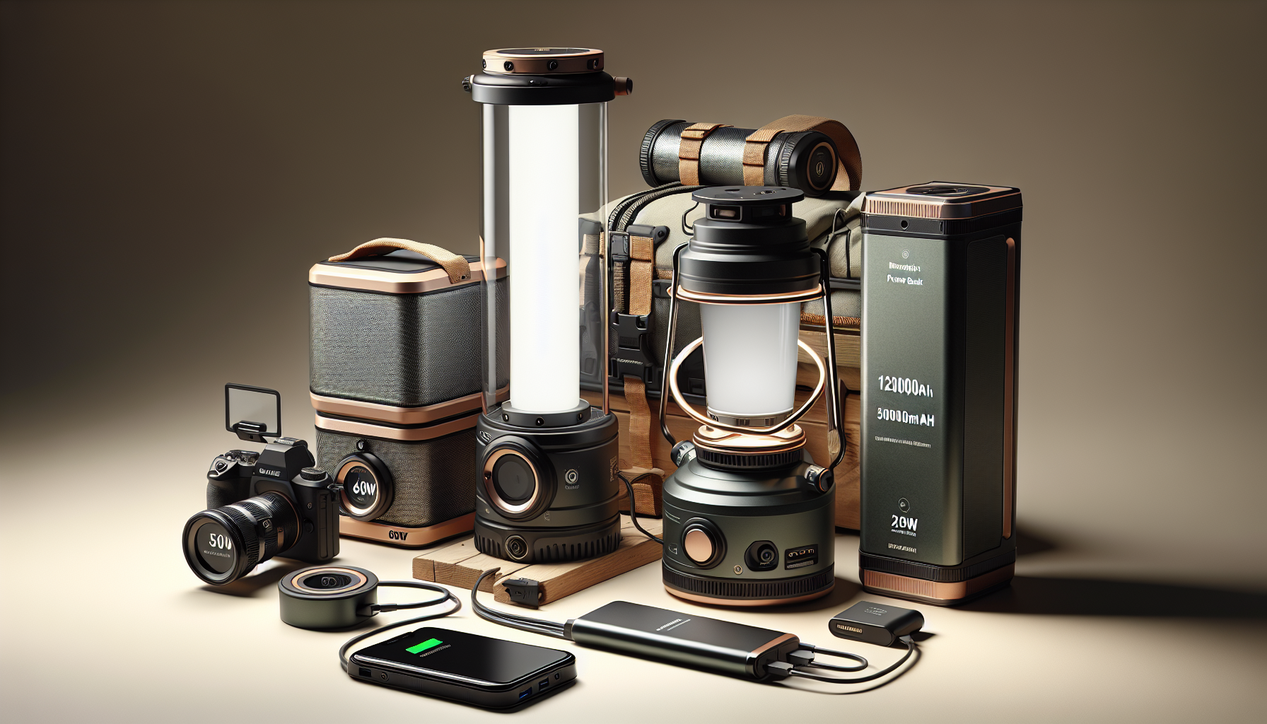 Top 3 Smart Camping Gadgets for 2025: Unleash the Power of AuraOfTech's 60W Lantern, 120W Power Bank, and 5000mAh Wireless Charger!