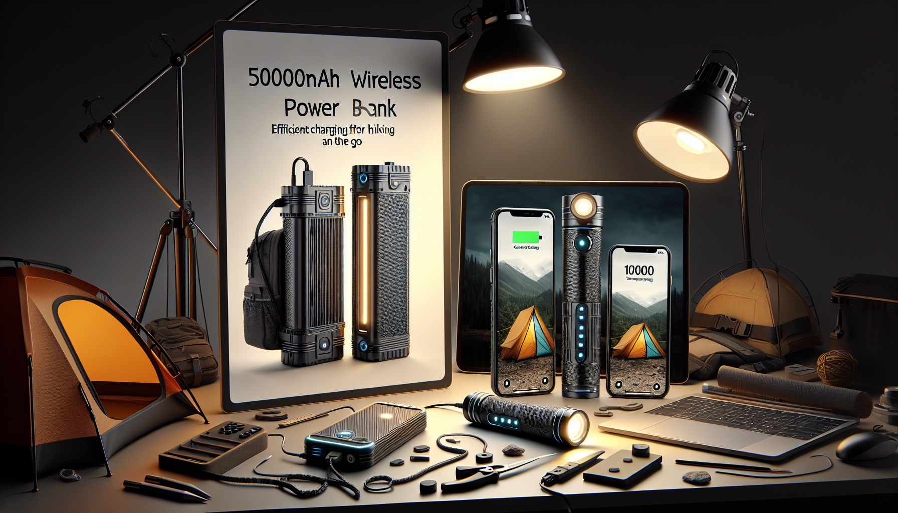 Top 3 Smart Camping Gadgets of 2025: Ultra-Thin 50000mAh Power Bank, Double-Sided LED Light, and 10000mAh Fast Charger by AuraOfTech!