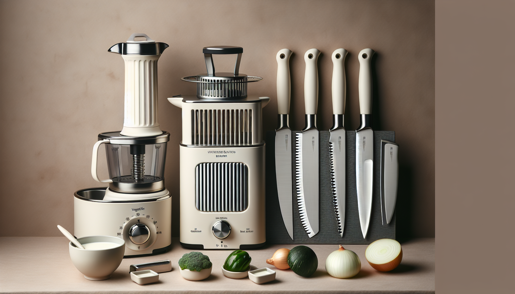 Top 3 Smart Kitchen Essentials for 2025: AuraOfTech's 14-in-1 Vegetable Chopper, Mini Electric Milk Frother Blender & Ceramic Knives Set
