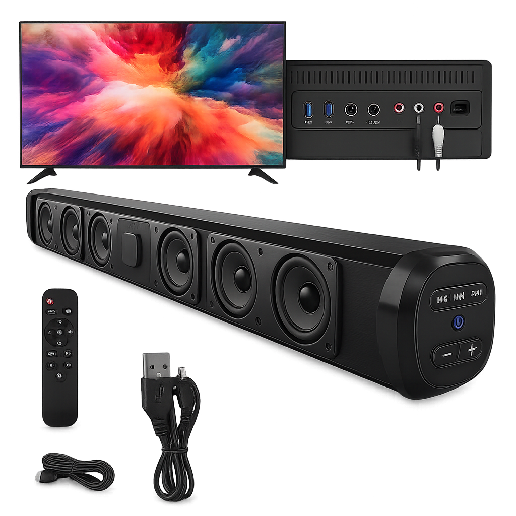 20W Wireless Bluetooth Sound Bar Speaker System – Immersive Surround Stereo – AuraOfTech
